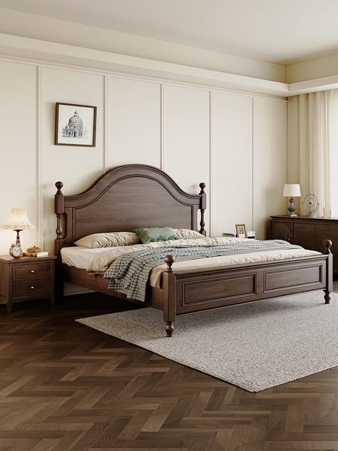 vẻ đẹp lãng mạn và sang trọng cua Giường Gỗ Tự Nhiên Kiểu Mỹ