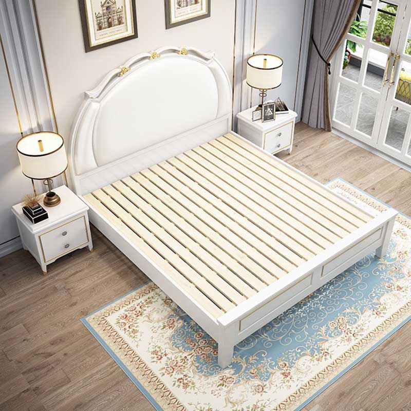 Giường ngủ gỗ đầu giường cong