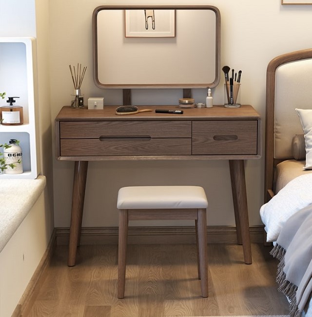 bàn trang điểm wooden vanity tinh tế và sang trọng