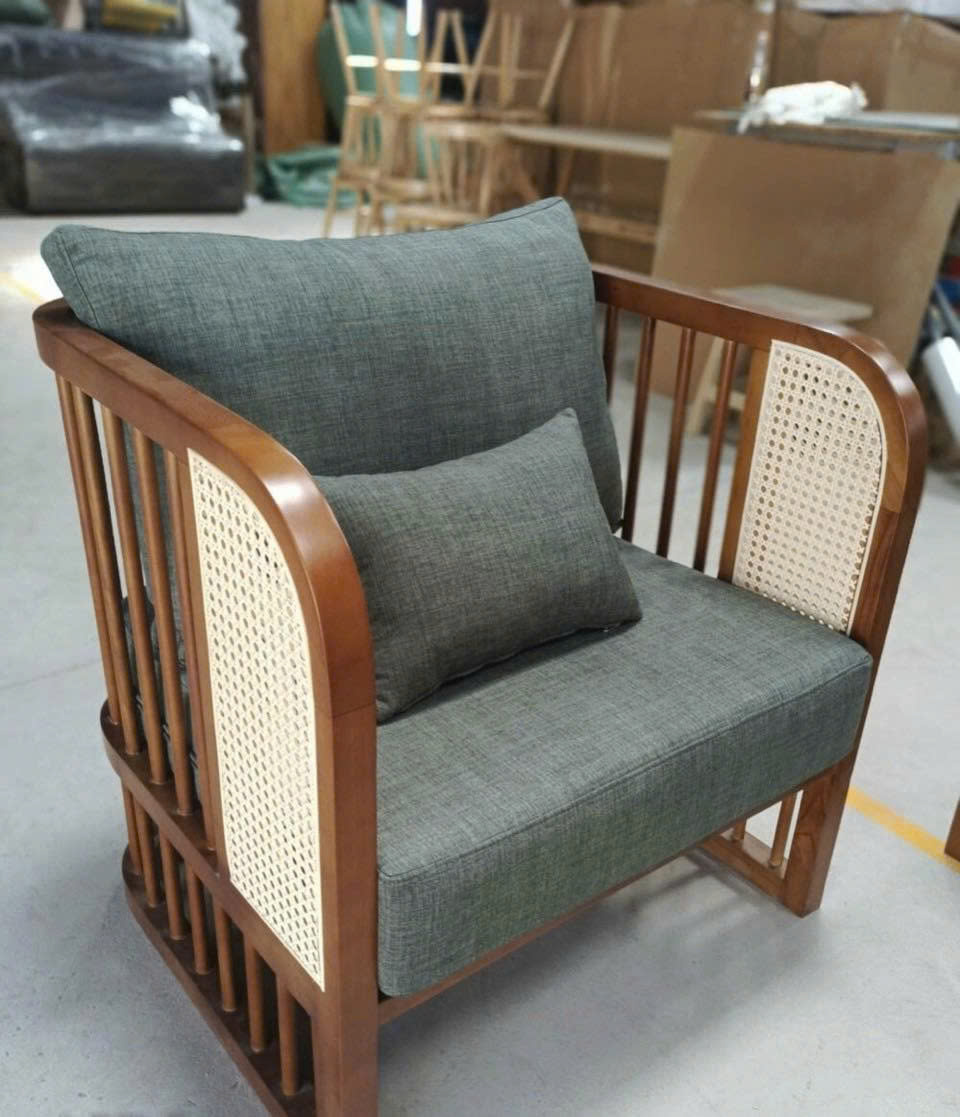 Sofa phòng khách đan mây