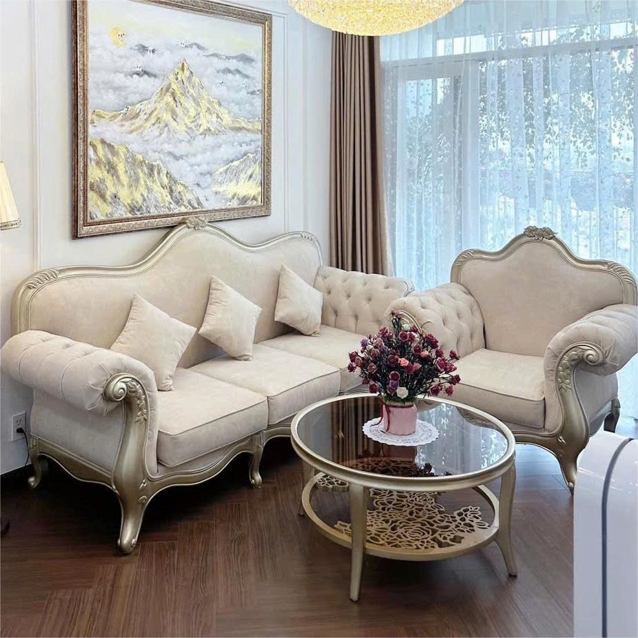Bộ sofa phòng khách tân cổ điển 