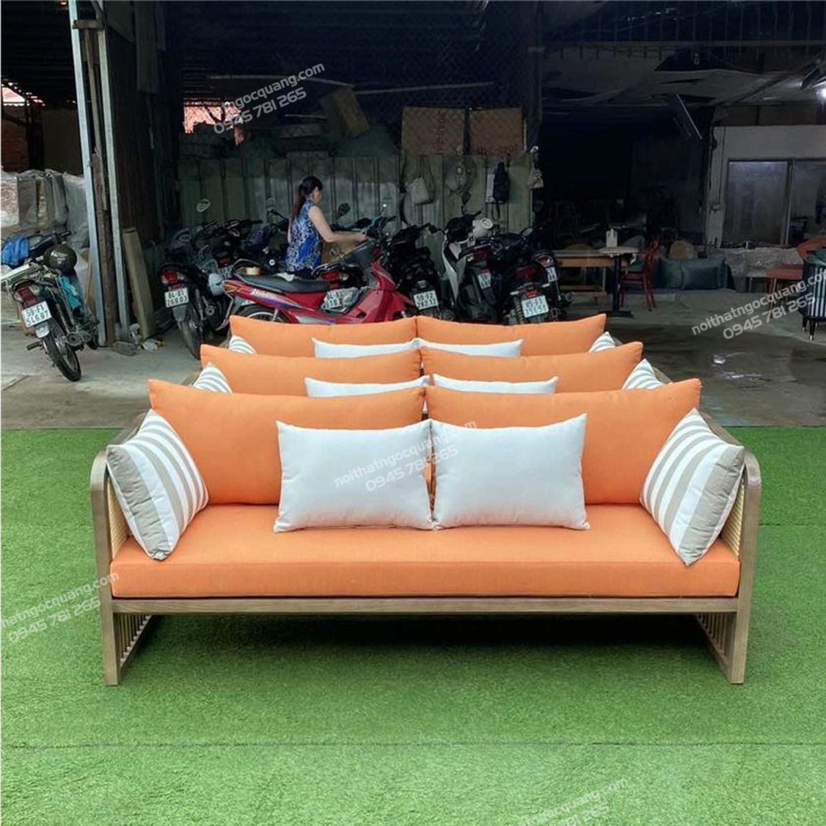 Sofa băng phòng khách Rustic Indochine